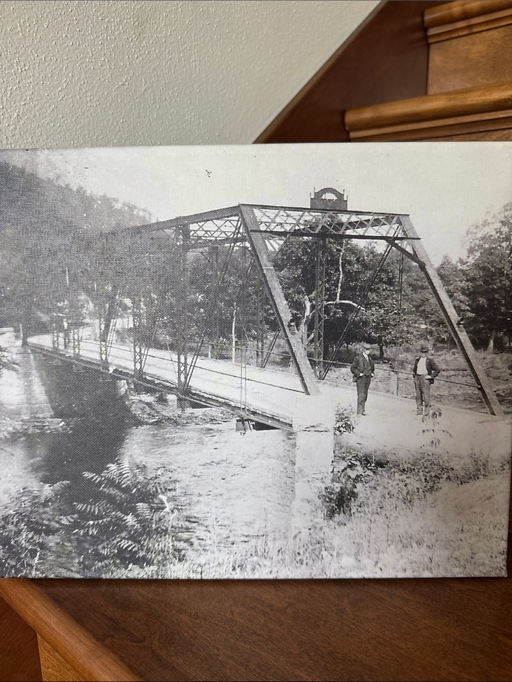 Historical Black & White Bridge Wall Art Canvas 11x14